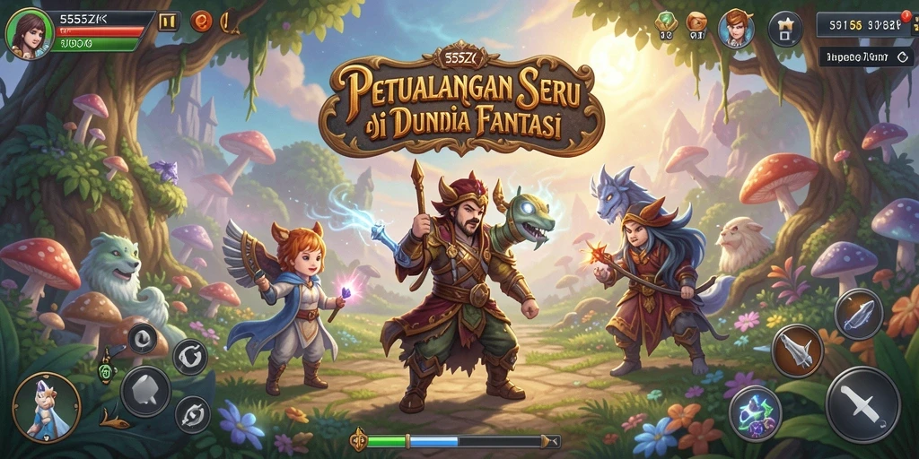 Tangkapan layar gameplay 555ZK menampilkan aksi petualangan yang mendebarkan.