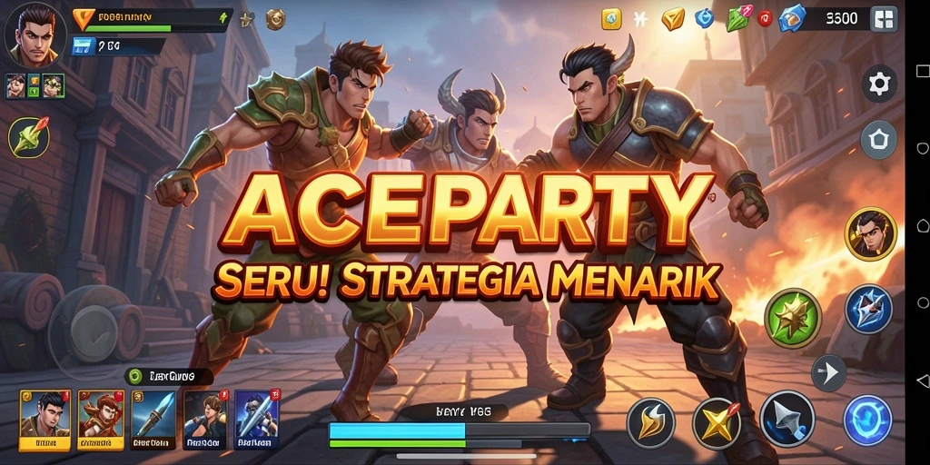 Screenshot gameplay <strong>ACEPARTY</strong> menunjukkan aksi pertarungan yang mendebarkan.