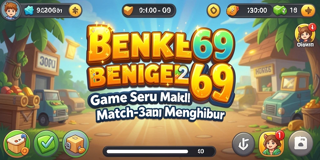 Screenshot gameplay BENGKEL69 yang menampilkan keseruan permainan Match-3.