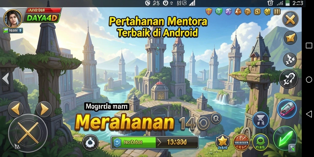 Gameplay seru dan menegangkan dalam DAYA4D Tower Defense.