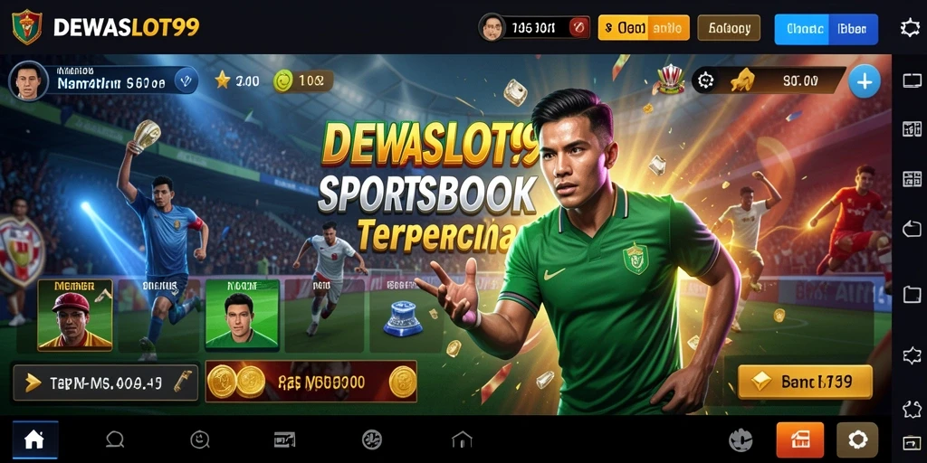 Tampilan gameplay Sportsbook yang menarik dan interaktif dari DEWASLOT99.