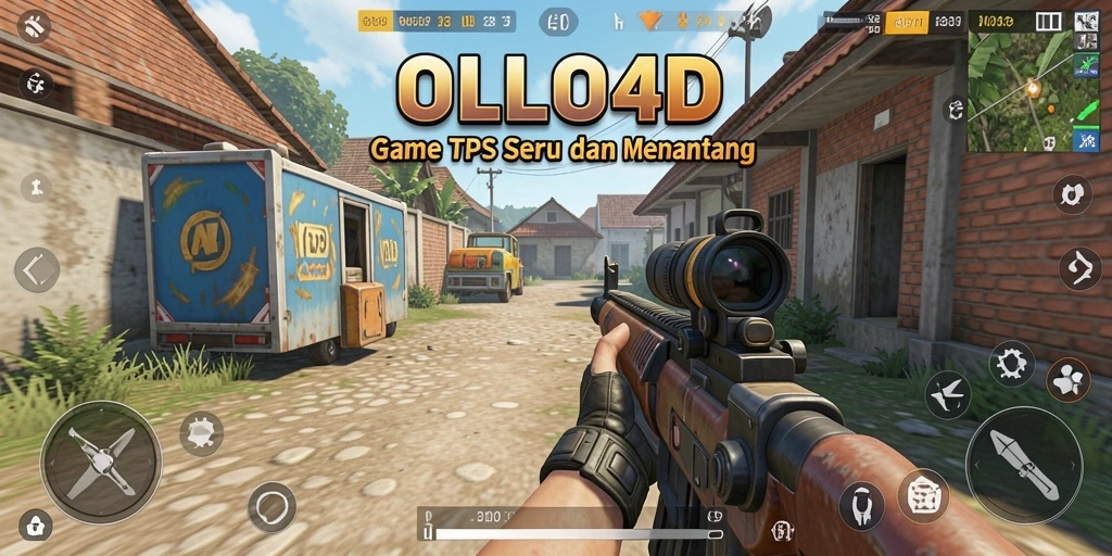 Screenshot OLLO4D dengan aksi menegangkan dalam game TPS.
