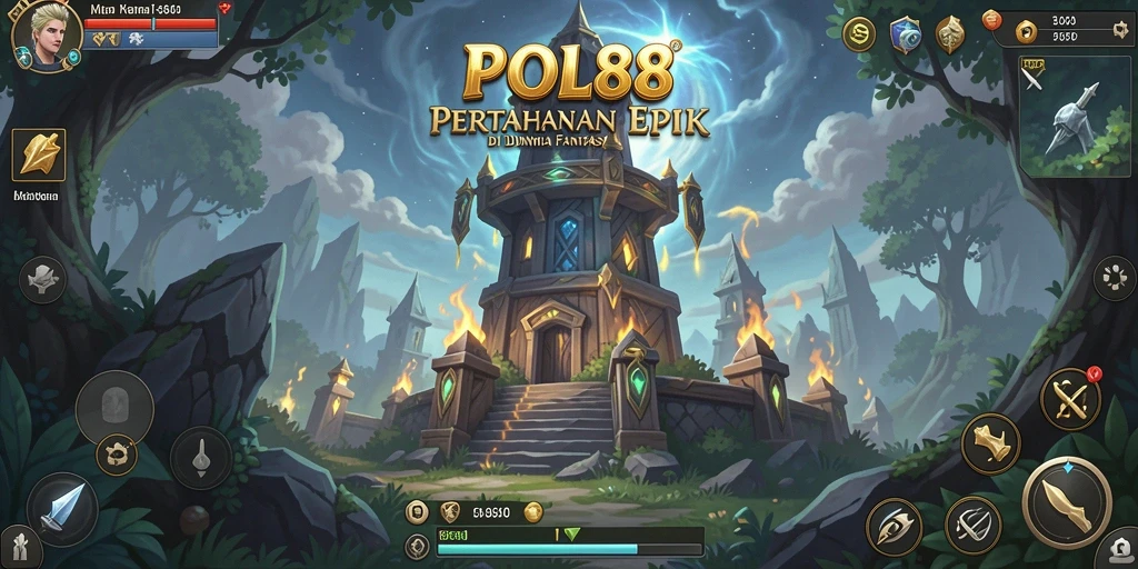 Tampilan layar gameplay POL88 yang mendebarkan di dunia Tower Defense.