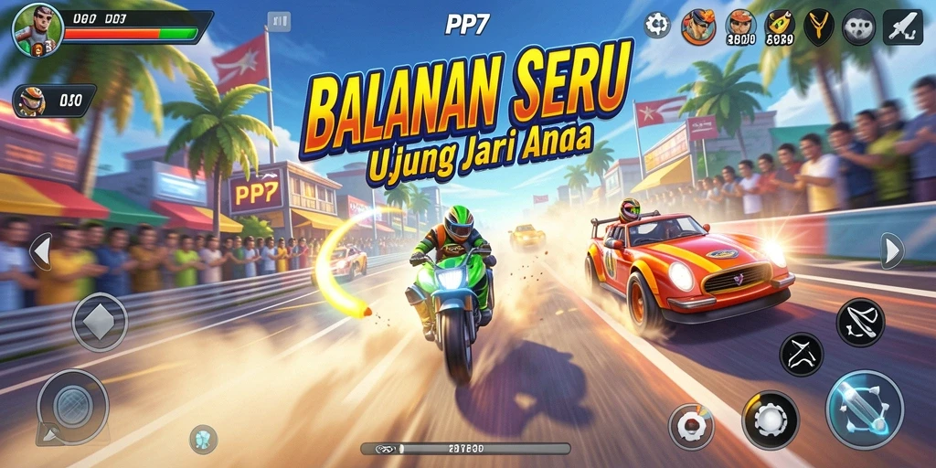 Menampilkan aksi balapan mendebarkan dalam PP7 dengan grafik mengesankan.