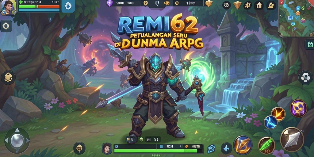 Screenshot gameplay REMI62 menampilkan aksi epik dalam pertempuran ARPG.