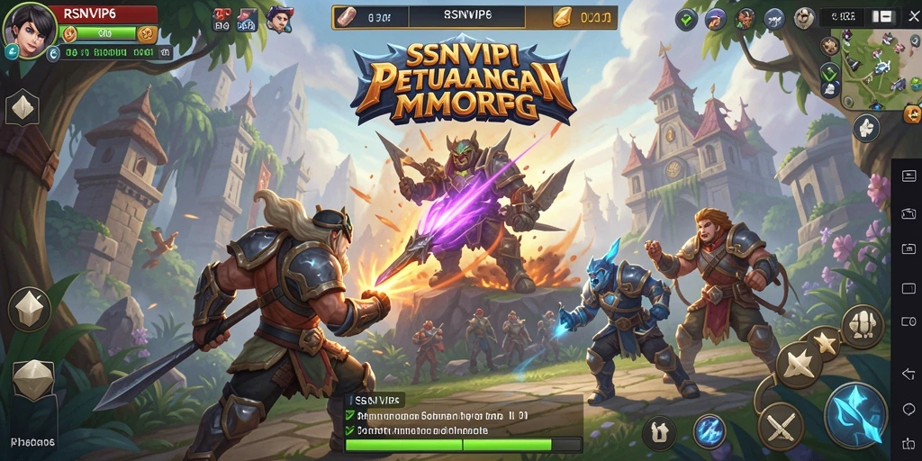 Screenshot menampilkan aksi seru dalam gameplay MMORPG RSNVIP6.
