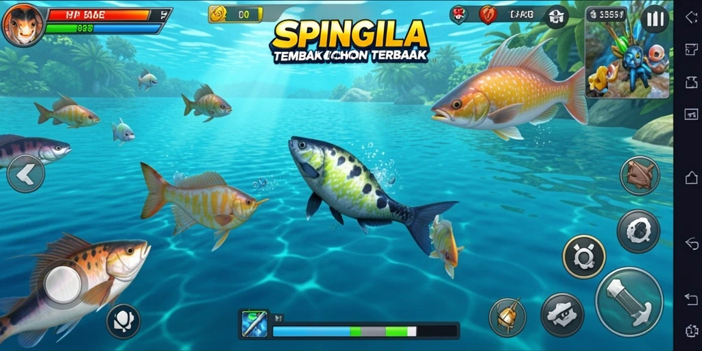 Tampilan gameplay SPINGILA yang menarik dan penuh aksi Tembak Ikan.