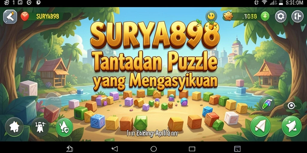 Screenshot gameplay yang menampilkan tantangan puzzle seru.