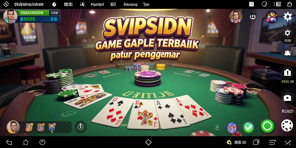Tampilan gameplay SVIPSIDN yang menarik dan interaktif dalam bermain Gaple.