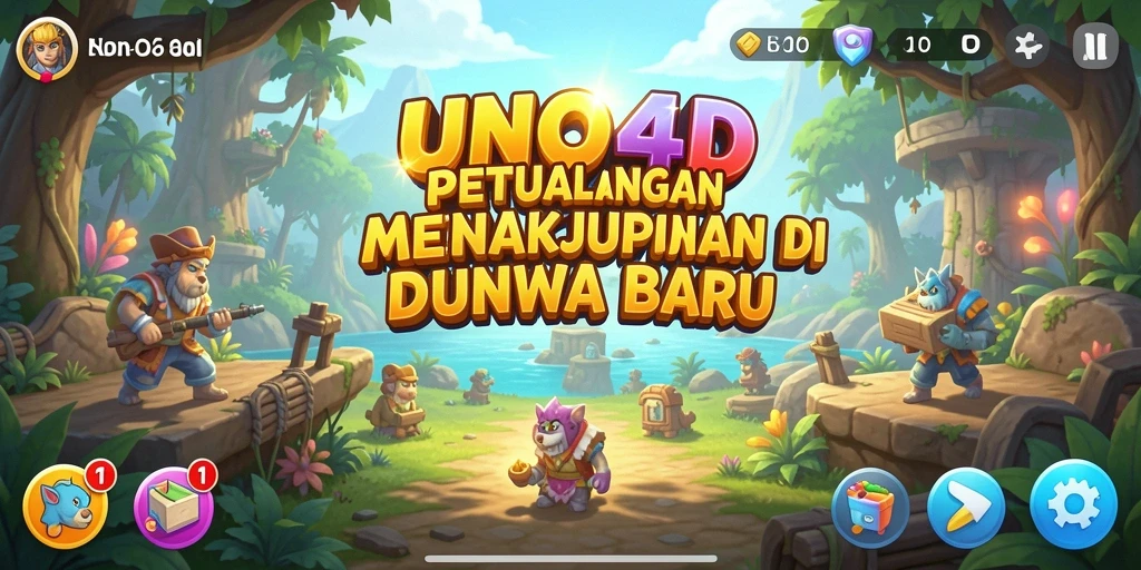 Tangkapan layar menampilkan permainan petualangan menakjubkan di UNO4D.