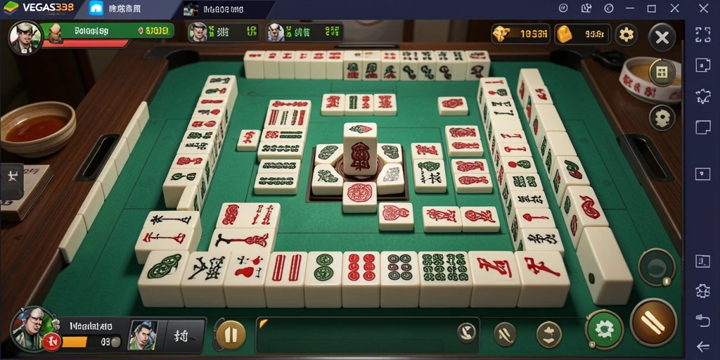 Tampilan gameplay seru dalam VEGAS338 dengan berbagai pilihan papan Mahjong.