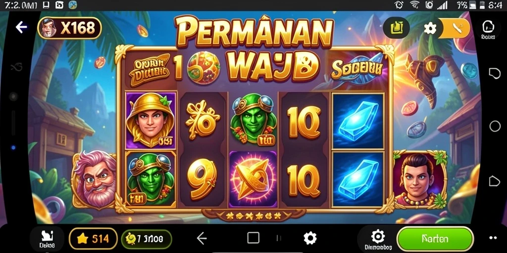 Tampilan menarik dari gameplay Slot di X168.